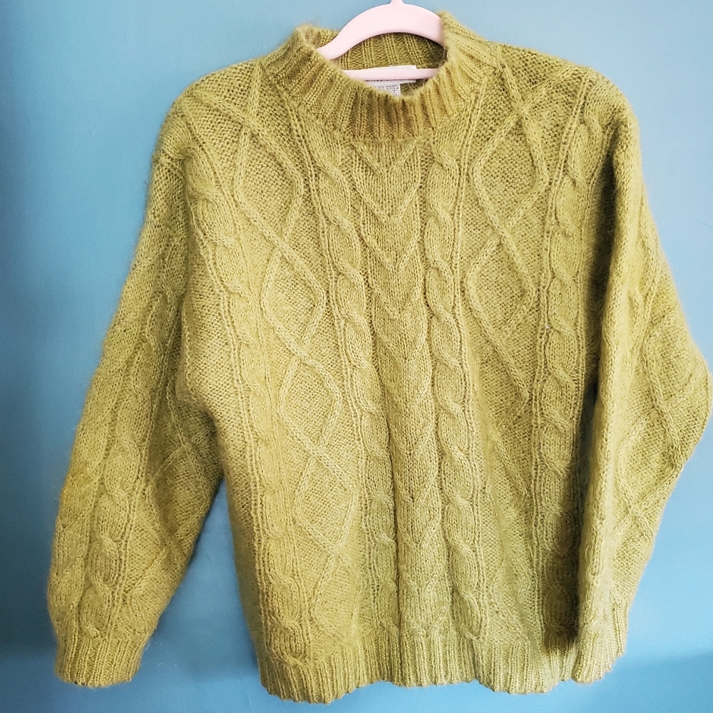 Vintage mohair Limited Express apple green sweater small